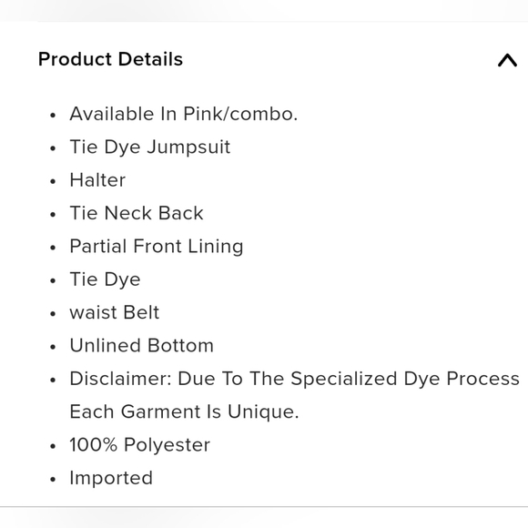 Fashion Nova Stand Out Nights Tie Dye Jumpsuit - Pink Combo, Size M - Picture 4 of 5